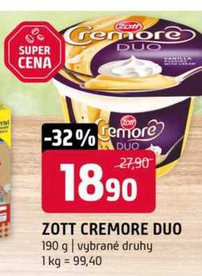 Zott Cremore Duo 190g