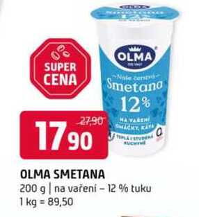 Olma smetana 200 g na vaření 12 % tuku 