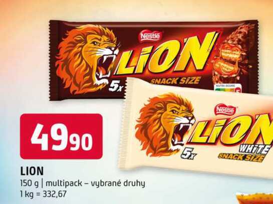 LION 150 g multipack vybrané druhy 