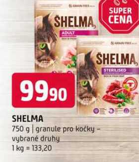 Shelma 750g granule pro kočky vybrané druhy 