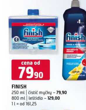 Finish 250 ml čistič myčky 800 ml leštidlo 