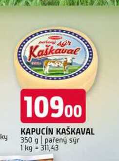 Kapucín kaškaval 350 g pařený sýr 