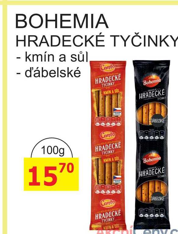 BOHEMIA HRADECKÉ TYČINKY 100g