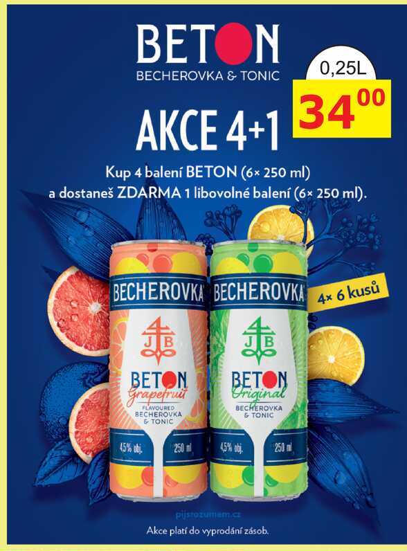 BECHEROVKA & TONIC BETON 0,25l v akci