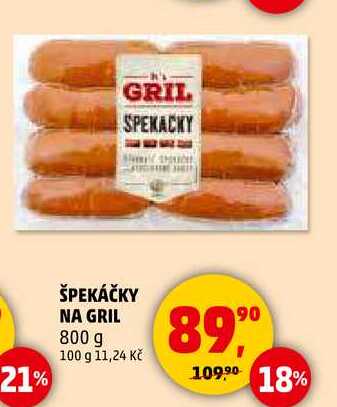 ŠPEKÁČKY NA GRIL, 800 g 