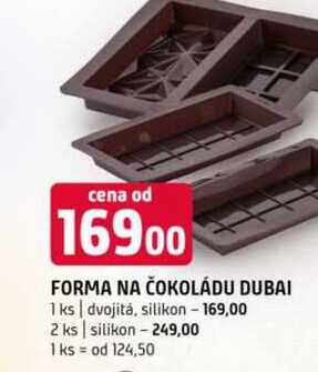 FORMA NA ČOKOLÁDU DUBAI 1ks dvojitá, silikon 