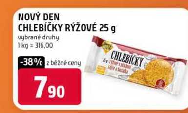 Nový den chlebíčky rýžové 25 g vybrané druhy 