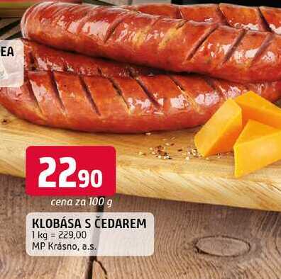 Klobása s čedarem 1 kg 