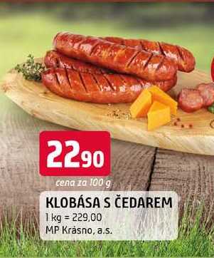 Klobása s čedarem 100g 