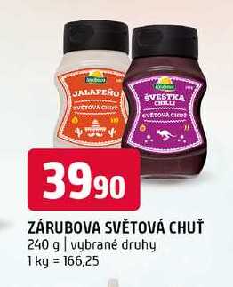 Zárubova světová chut 240ml, vybrané druhy