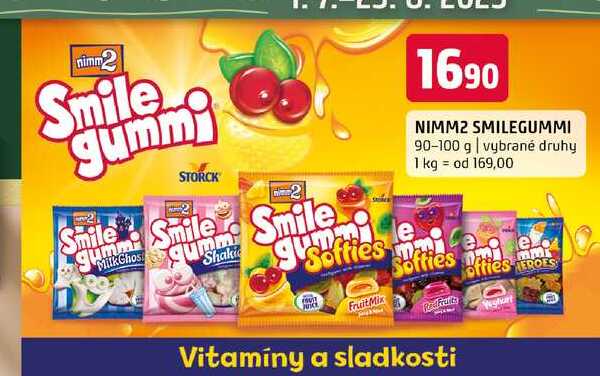 NIMM2 SMILEGUMMI 90-100 g vybrané druhy 