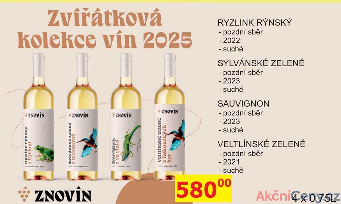 Znovín Znojmo zvířátková kolekce vín 0,75l