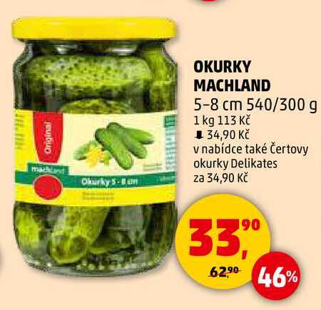 MACHLAND okurky 5-8 cm, 540/300 g