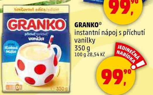 GRANKO instantní nápoj s příchutí vanilky, 350 g 