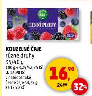 KOUZELNÉ ČAJE různé druhy, 35/40 g 