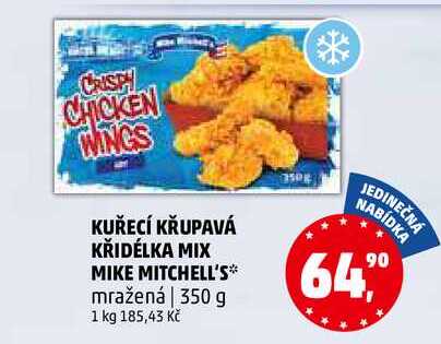 KUŘECÍ KŘUPAVÁ KŘIDÉLKA MIX MIKE MITCHELL'S mražená, 350 g