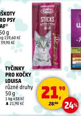 TYČINKY PRO KOČKY LOUISA různé druhy, 50 g 