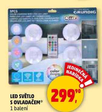 LED SVĚTLO S OVLADAČEM, 1 balení 