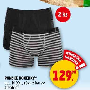 PÁNSKÉ BOXERKY vel. M-XXL, různé barvy, 1 balení  