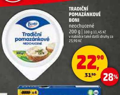 TRADIČNÍ POMAZÁNKOVÉ BONI neochucené, 200 g  