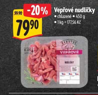 Vepřové nudličky  450 g