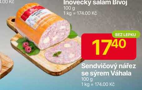 Váhala Sendvičový nářez se sýrem 100 g 