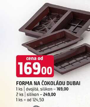 Forma na čokoládu dubai 1 ks dvojitá, silikon 