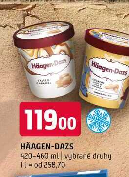 Häagen-Dazs 420-460 ml vybrané druhy 