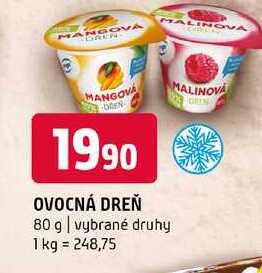 Ovocná dreň 80 g vybrané druhy 