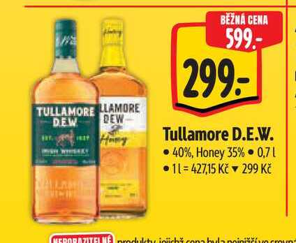   Tullamore D.E.W. 40%, Honey 35% 0,71 