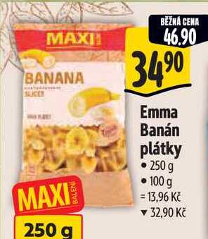 Emma Banán plátky, 250 g 