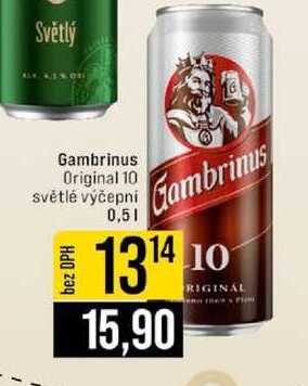 Gambrinus Original 10 světlé výčepní 0,5l