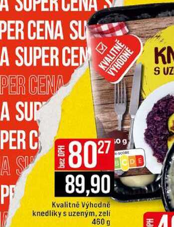 Kvalitně Výhodně knedlíky s uzeným, zelí 460 g