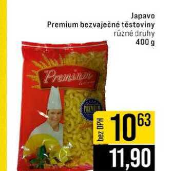 Japavo Premium bezvaječné těstoviny různé druhy 400 g