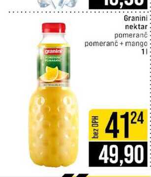 Granini nektar pomeranč pomeranč + mango 1l