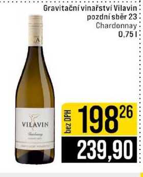 Gravitační vinařství Vilavin pozdní sběr 23 Chardonnay 0,75l