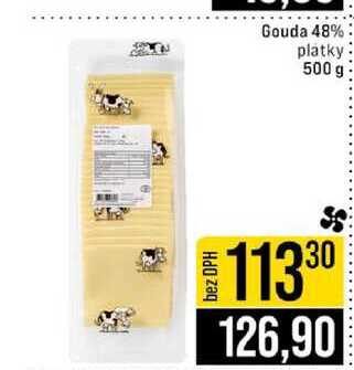 Gouda 48% platky 500 g 