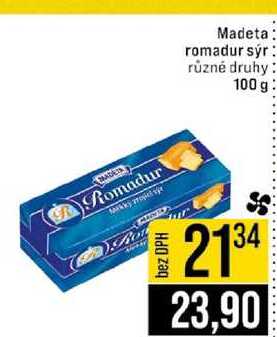 Madeta romadur sýr různé druhy 100 g