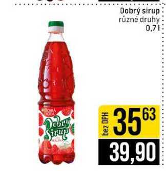 Dobrý sirup různé druhy 0,7l