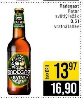 Radegast Ratar světlý ležák 0,5l