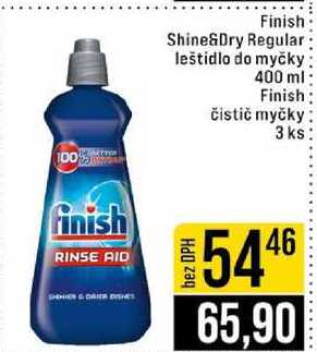 Finish Shine&Dry Regular leštidlo do myčky 400 ml Finish čistič myčky 3 ks 