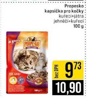 Propesko kapsička pro kočky kuřecí+játra jehněči+kuřecí 100 g