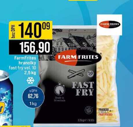 FarmFrites hranolky fast fry vel. 10 2,5 kg 
