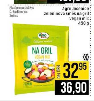 Agro Jesenice zeleninová směs na gril vegan mix 450 g
