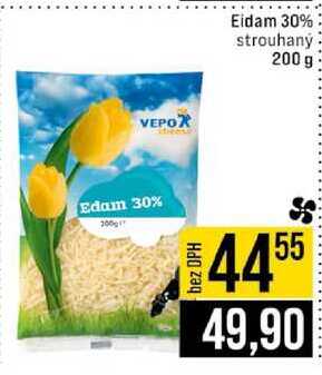 Eidam 30% strouhaný 200 g