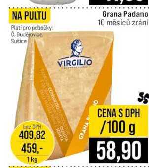 Grana Padano 10 měsíců zrǎní 100g