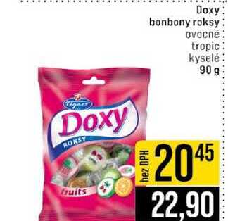 Doxy bonbony roksy ovocné tropic kyselé 90 g 