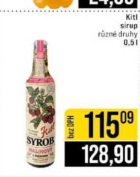 Kitl sirup různé druhy 0,5l