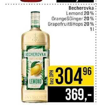 Becherovka Lemond 20% Orange&Ginger 20% Grapefruit&Hops 20% 1l