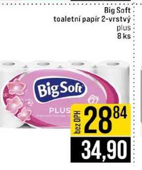 Big Soft toaletní papír 2-vrstvý plus 8 ks 